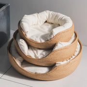 Nid en bambou tissé naturel pour chats et petits chiens - Confort et design durable - PawHarmony