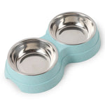 Gamelles doubles pour chiens et chats : Nourriture et eau en Inox pour un repas pratique - PawHarmony