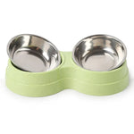 Gamelles doubles pour chiens et chats : Nourriture et eau en Inox pour un repas pratique - PawHarmony