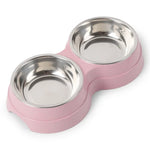 Gamelles doubles pour chiens et chats : Nourriture et eau en Inox pour un repas pratique - PawHarmony