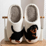 Chaussons douillets femme : Design mignon de chien pour vos moments cocooning - PawHarmony